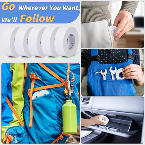 Image of 5 Pack Mini White Duct Tape, 1 inch X 75 Yards Travel Size Duct Tape, Pocket Size Heavy Duty Waterproof No Residue Tear by Hand, Multi-Use for Indoor & Outdoor Repairs, travel camping DIY projects