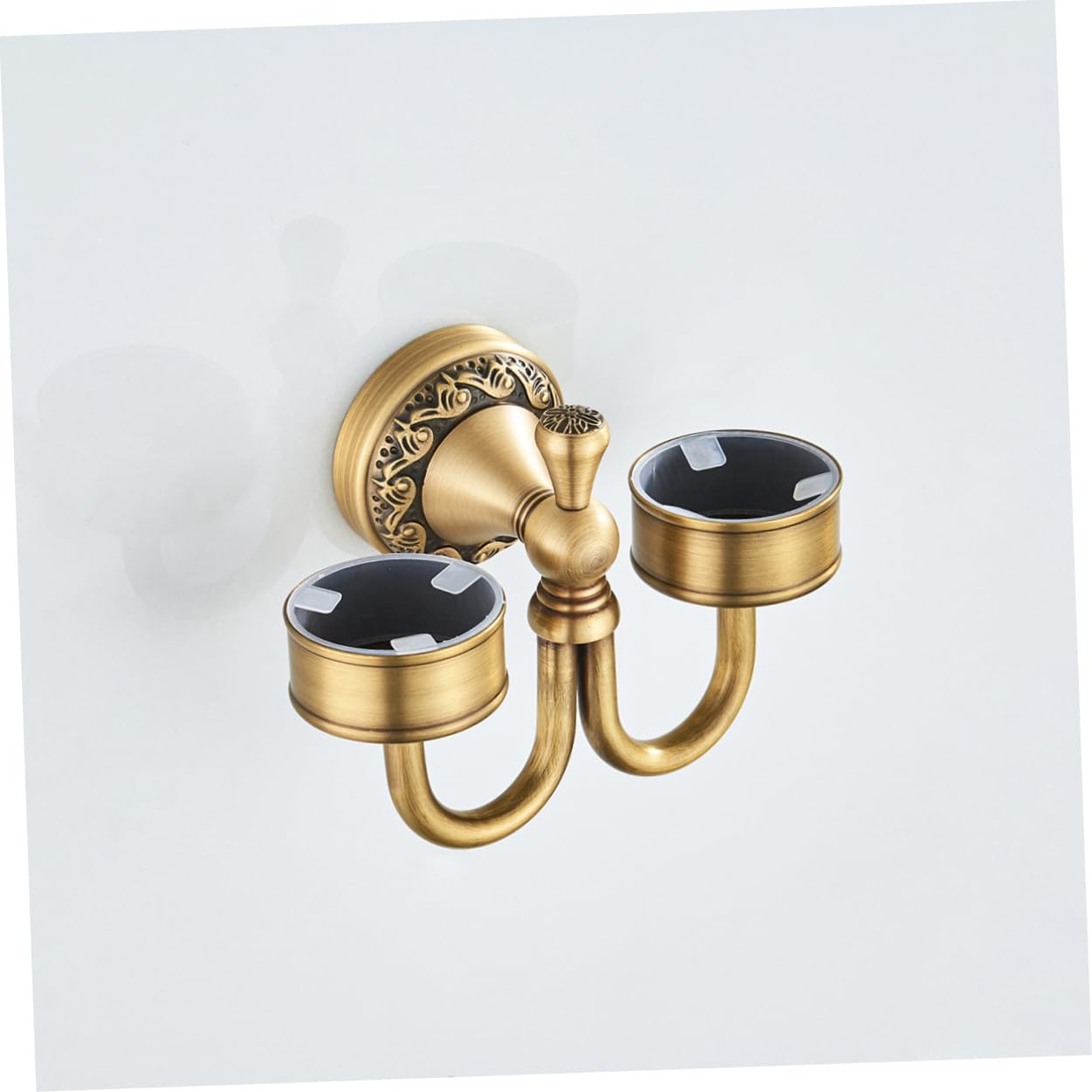 Portavasos Doble De Cobre Antiguo para Cepillos De Soporte De Pared para Tazas De Cerámica para Decoración De Baño