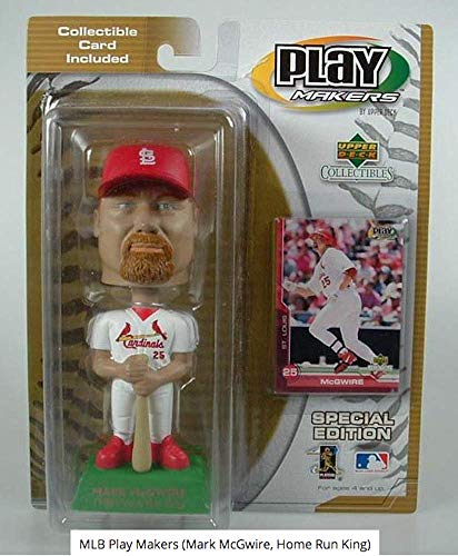 2001 Mark McGwire Bobblehead Upper Deck Playmakers Special Edition Bobble Head (White Variation) Limited