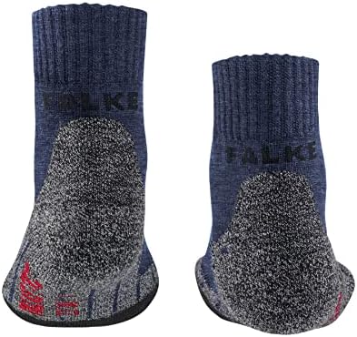 FALKE Unisex Kids TK2 Short Hiking Socks Merino Wool Blue More Colours Thick Midweight Padded Cushioned Sole Breathable Quick Dry Anti-Blister 1 Pair