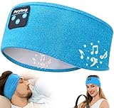 Perytong Sleep Headphones Bluetooth Headband, Upgrage Soft Sleeping Wireless Music Sport Headbands, Long Time Play Sleeping Headsets with Built in Speakers
