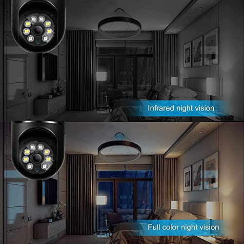 Light Bulb Camera, 5G Wireless Home Security Camera,Ptz Wifi Surveillance Camera With E27 Bulb Connector,Two Way Audio,Night Vision,Smart Motion Detection And Instant Alerts,Smart Pan/Tilt/Zoom Lamp #TOP5