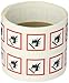 Accuform LZH601EV2 GHS Pictogram Label, Flame, 1" Length x 1" Width, Adhesive-Poly, Red/Black on White (Roll of 250)