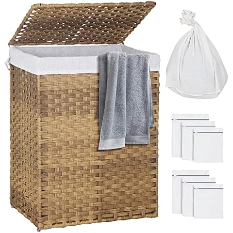 HKLGorg 90L Handwoven Laundry Hamper Cover