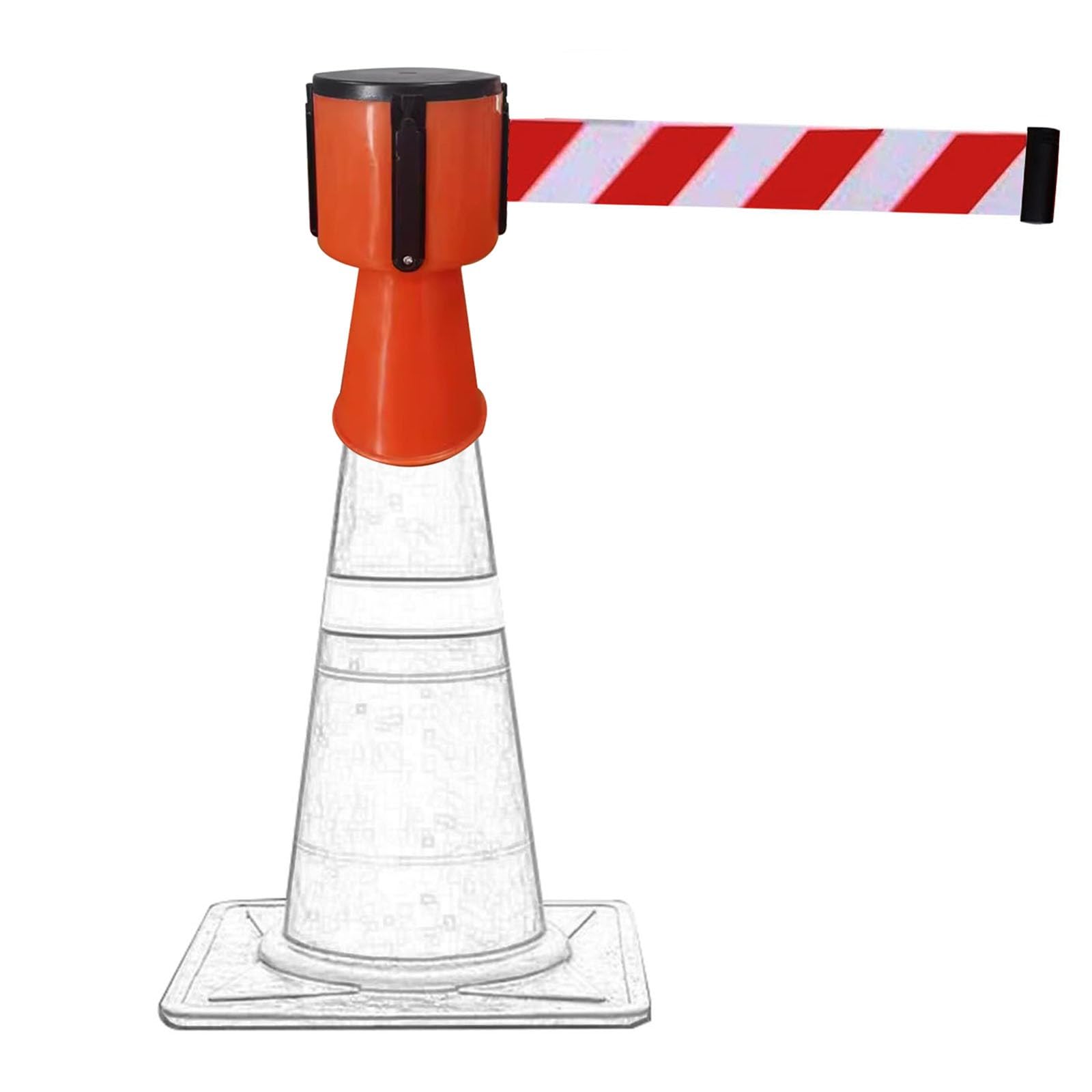GTHTUHFD Retractable Cone Barrier Tape - 2M,A-2M(6.6FT)