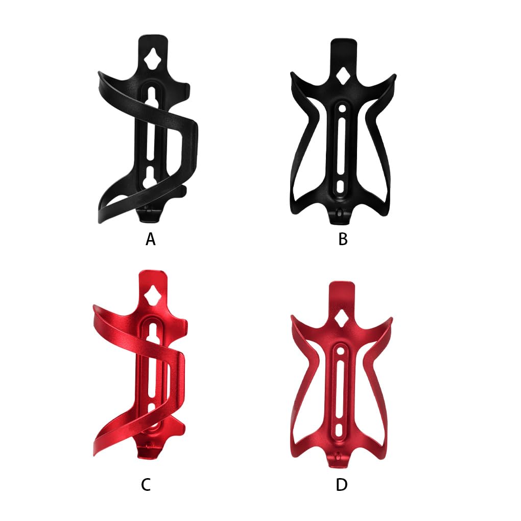 Juego de 10 soportes para botellas de agua de bicicleta de aleación de aluminio universal para bicicleta de montaña, jaula exterior portátil, color rojo