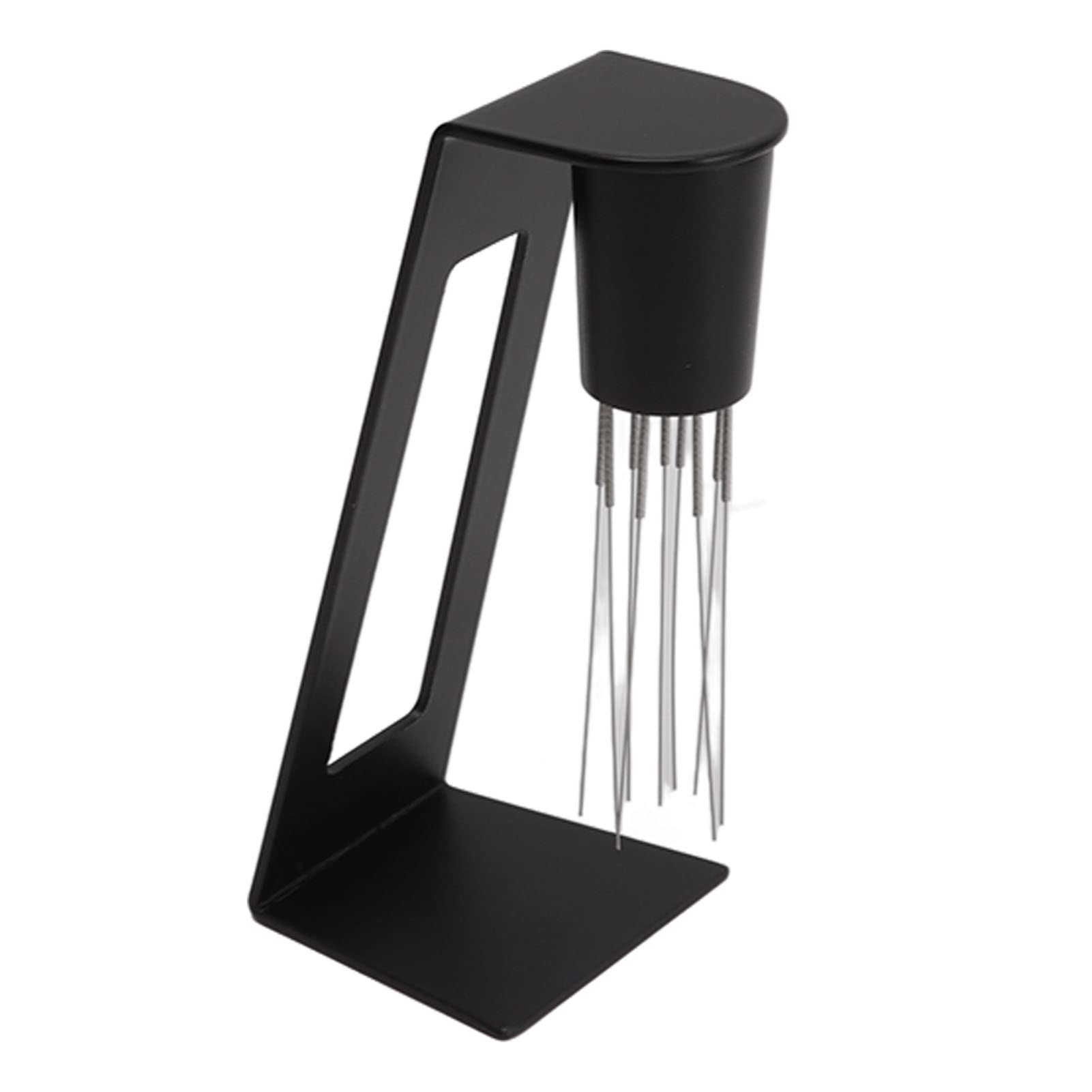 Coffee Stirrer, 9 Needles 0.4mm Wdt Tool Distribution Tool with Base and Storage Rack Magnetic Detachable Needle Distributor Coffee Powder Tamper for Coffee Bar