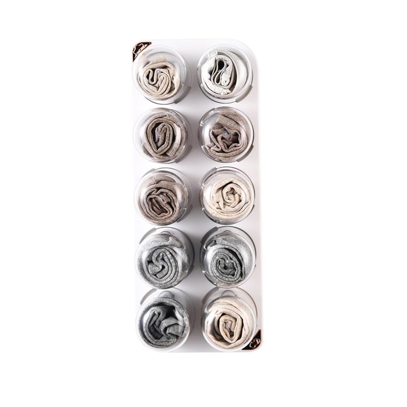 VIDISA Wall Mounted Undergarment storage box, Capsule Punching Free Household Storage Rack Suitable for organizing wardrobes and drawers |10 Glass Slot
