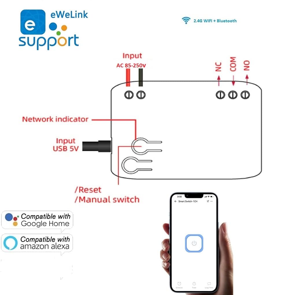 Zaktualizowany bezprzewodowy inteligentny przełącznik WiFi moduł przekaźnika samoblokującego, ustaw czas wskazywania od 0,5 sekundy do 1 godziny, można zastosować do kontroli dostępu, DIY WiFi