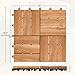 Yaheetech 54pcs Hardwood Interlocking Patio Deck Tiles Acacia Waterproof Wood Flooring Tiles for Patio Garden Poolside, 12'' x12'' Indoor Outdoor Use All Weather