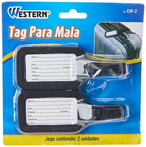 WESTERN EM-2 Tag para Mala com 2 Pcs