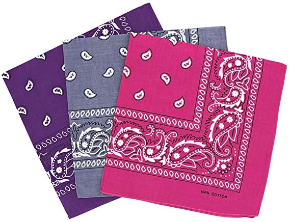 Run India 100% Cotton Paisley Printed Cowboy Bandanas Head Wrap Scarf Headband Hairband Face Mask Unisex Handkerchiefs For Men Women