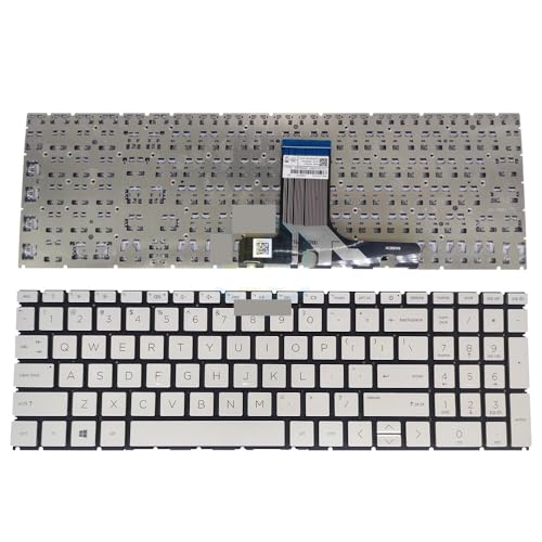 HP Pavilion 15-ER 15S-ER 15T-ER用 US英語LAキーボード シルバー M46255-001 HPM19N8 6037B0214801(US English Keyboard)