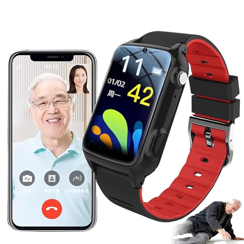 Reloj Inteligente 4G, Diseñado Específicamente Para Personas Mayores, Cuenta Con Detección De Caídas + Botón De Emergencia SOS, Posicionamiento GPS, Un Regalo Que Satisface A Los Padres Red