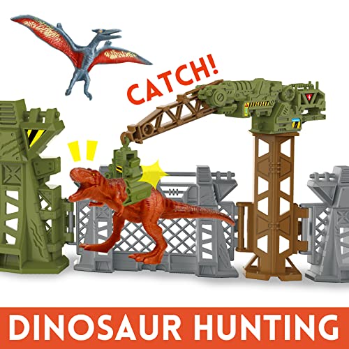 Oriate 12PCS Mini Dinosaurs Figurines Toys with Dinosaur Trainning Fence Play Toys Set for Kids 3-5 5-7 - Image 2