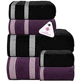 COMPOSITION : Le set comprend 2 gants de toilette de 33 x 33 cm, 2 serviettes de toilette de 40 x 70 cm et 2 serviettes de bain de 70 x 140 cm.