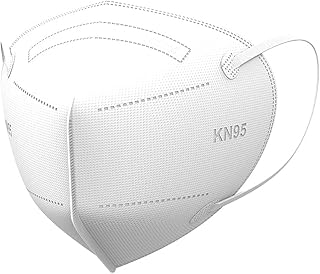 YIDERBO White KN95 Face Mask Pack of 20, 5-Ply Disposable Face Masks Filter Efficiency≥95% Protection Against PM2.5, Fire Smoke, Dust Cup Dust Mask, 1 Count (Pack of 20)