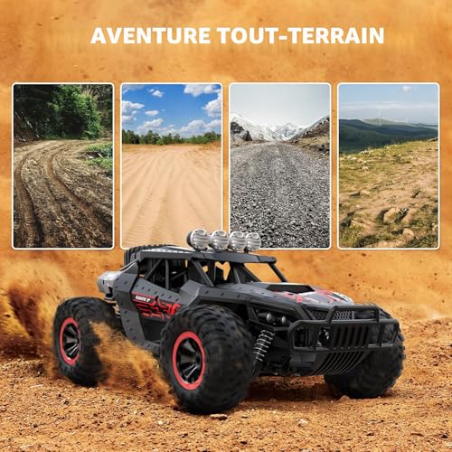 Voiture télécommandée de course pour explorer les parcs et terrains extérieurs