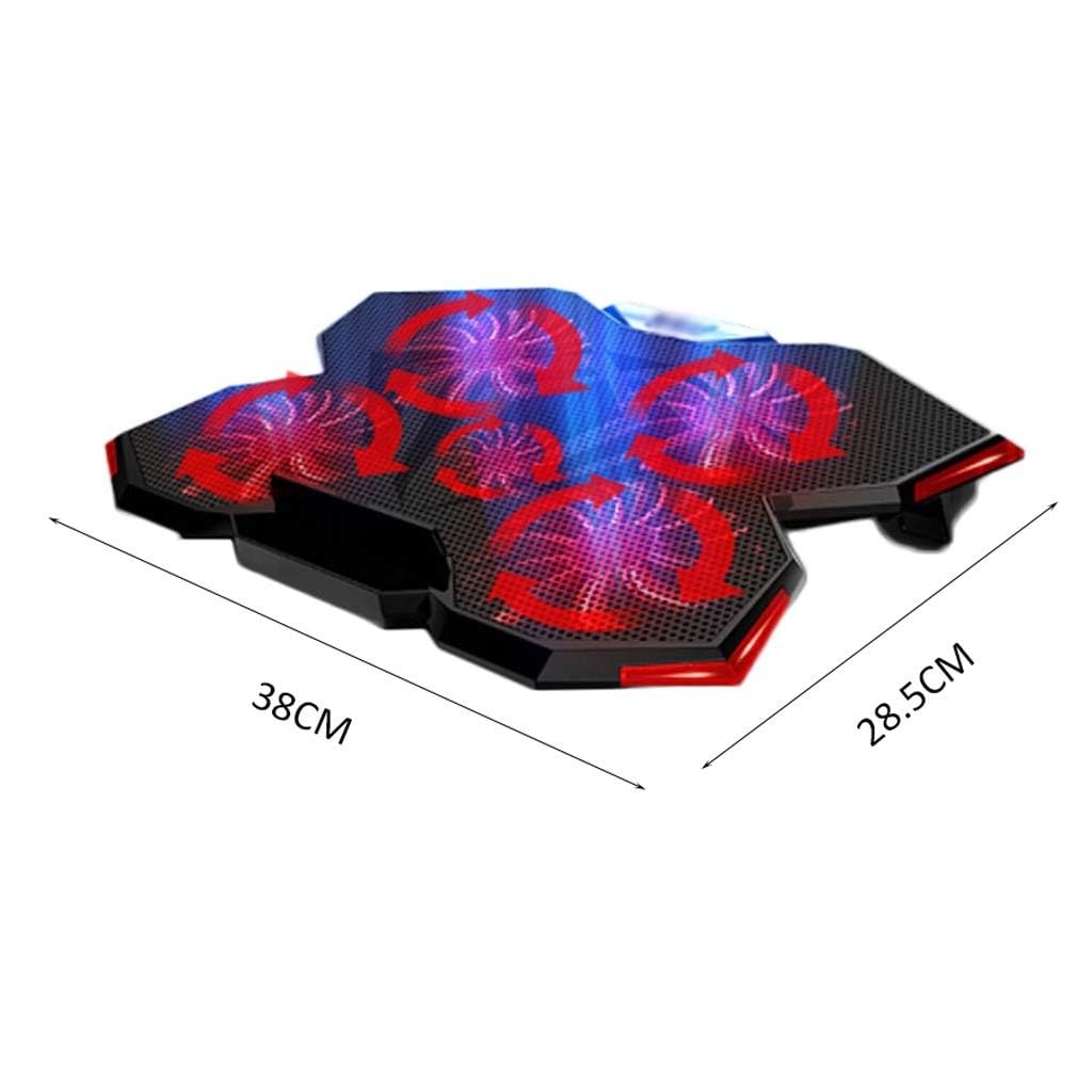 laptop cooler ventola portatile pc Pad di raffreddamento per laptop da gioco con 5 ventole LED