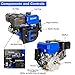 BILT HARD 420cc 15HP Gas Engine with Electric Start, Horizontal Shaft 4 Stroke OHV Gas Motor, Gas Powered Multi-Use Engine