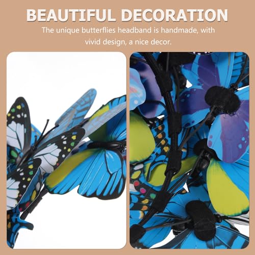 Serrage-tête bleu créatif avec finitions faites main - 5