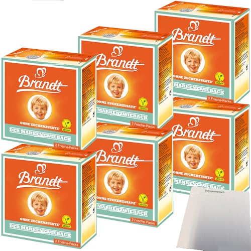 usy Bundle für Brandt Markenzwieback ohne Zuckerzusatz 6er Pack (6x225g Packung) + usy Block
