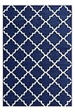 Furnish my Place Contemporary Trellis Modern Geometric Area Rug 635, Blue