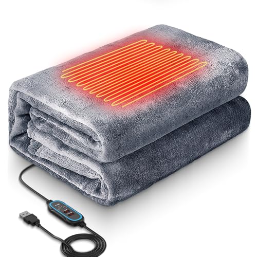 電気毛布 掛け敷き兼用 ひざ掛け タイマー 電気カーペット 温度調整 USB 電気ブランケット 切り忘れ防止 省エネ 丸洗い可 過熱保護 柔らかい ダニ退治 抗菌防臭 防寒対策 暖房器具 肩掛け 膝掛けのサムネイル