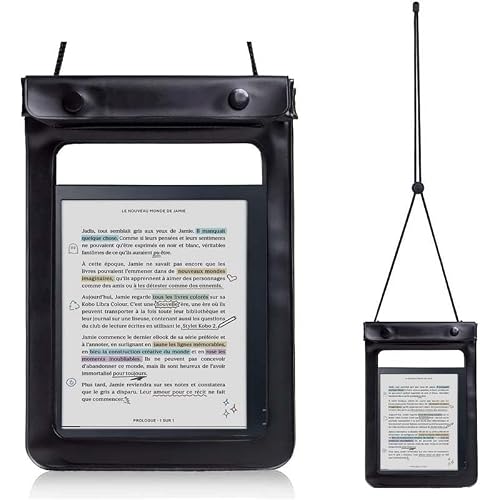 6-7 Inch Waterproof eReader Case eBook Reader Cover Pouch Compatible with 2024 7\" Kindle Paperwhite/Kindle Oasis/Kindle Paperwhite Signature Edition/Colorsoft Signature Edition (Black) - Thumbnail 6