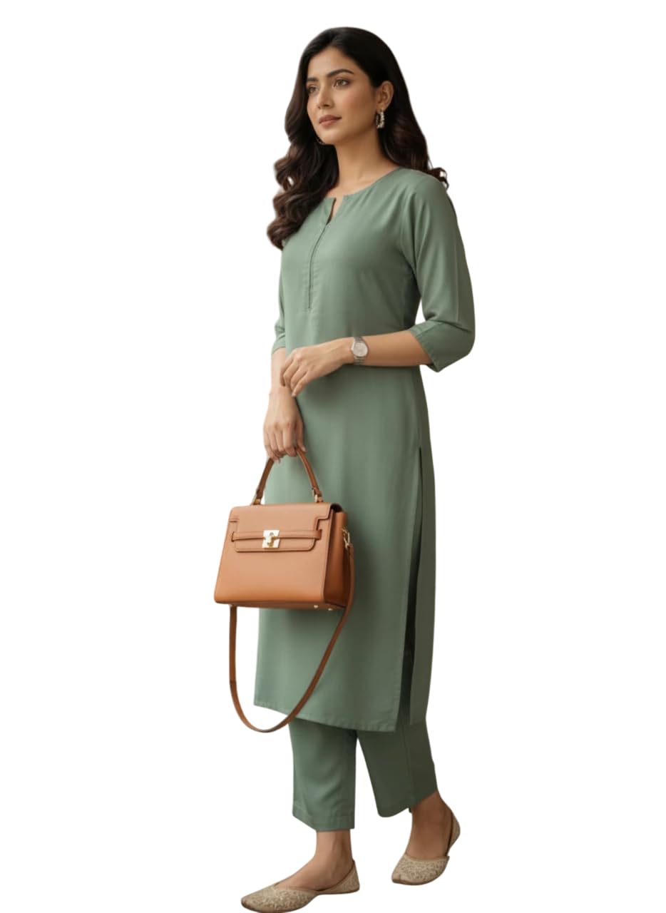 veeracollection Women Cotton Solid/Plain Kurta Plazo Set-picture-37