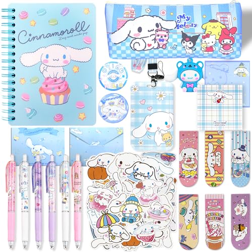 Cinnamoroll-School-Supplies-Set-Kawaii-School-Supplies-Gift-Set-Including-Cartoon-Journal-Pencil-Case-Ballpoint-Pen-ID-Badge-Holder-Stickers-Key-Chain-Bookmark