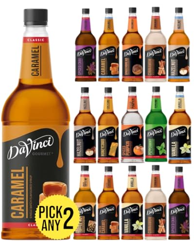 DaVinci Gourmet Syrup for Coffee & Drinks, 1L Bottles