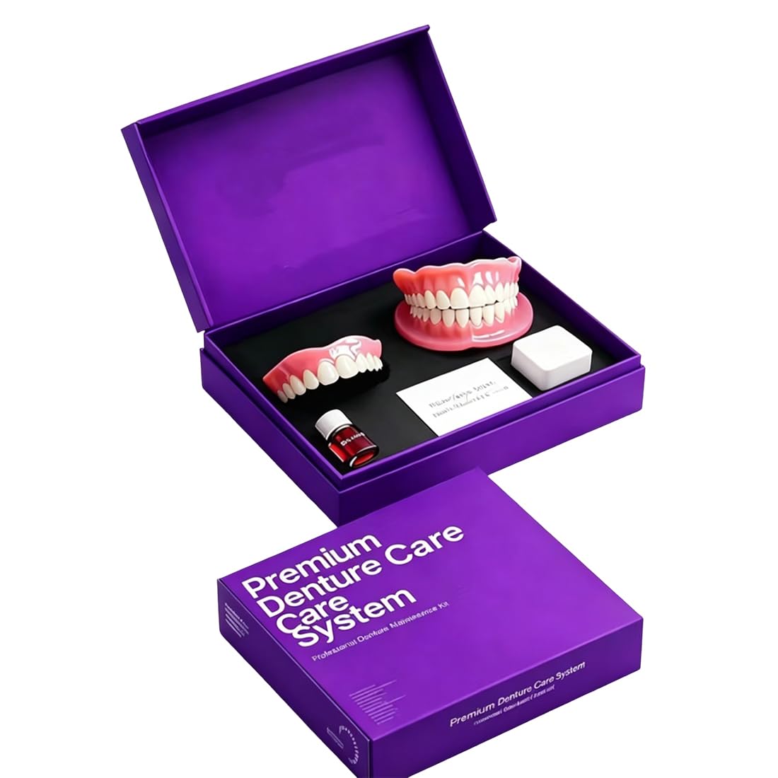 Prothèse Dentaire Cosmétique Sourire Prothèses Dentaires, Dents de Placage Instantanées Facettes Dentaires Amovibles, Blanchiment Fausses Dents Temporaires Haut Bas, Lot de 1