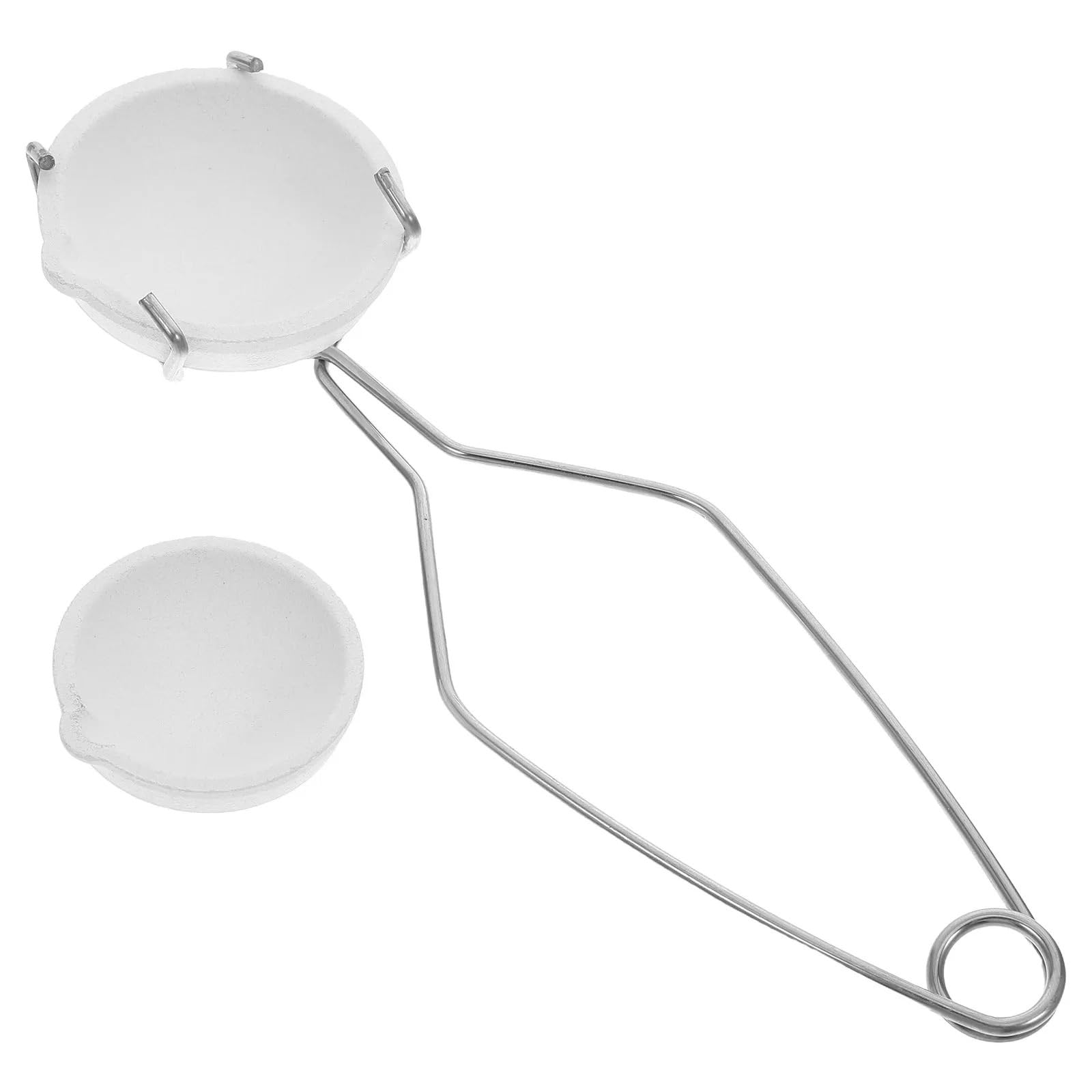 Djskldf One Color Crucible Tongs Dual Bowl Quartz Crucible Set Gold Silver Refining Jewelry Making Tong 100G 250G High Temp Melting Casting Kit Smelting