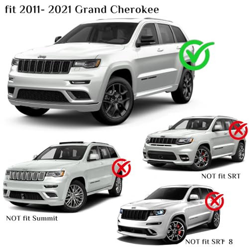 Image of Mud Flaps Fit for 2011-2021 Je-ep Grand Cherokee (WK2) - Not Fit Submodel STR, STR-8, Summit, Dedicated Mudguard for Four Seasons Universal Protection, Front and Rear (Without Rock Rails)