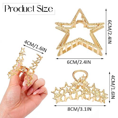 Pinzas de cabello Casdre Star metal dorado pack 2 miniatura 7