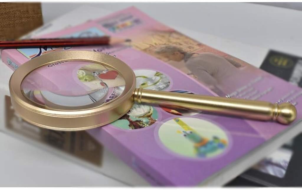 Magnifying Glasses Handheld Magnifier, Antique Handle Magnifier 20X Reading Magnifying Glass Loupe Magnifier for Reading Book, Inspection, Coins, Insects, Rocks, Map Safehappy