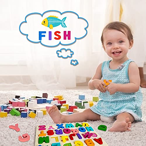 Attmu S-037-1 Alphabet Puzzle Wooden Puzzles For Toddlers 1 2 3 4 5 Year Old thumb #6