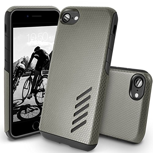 iPhone 8 Case, Orzly Grip-Pro Case for iPhone 7 / iPhone 8 - Durable & Light-Weight Twin Layer Protective iPhone 8 Case - Space Grey