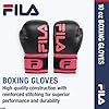 FILA Accessories Boxing Gloves for Men & Women - Kickboxing, Heavy Bag Punching Mitts, MMA, Muay Thai, Sparring Pro Training Equipment (10 oz, Victory, Pink)