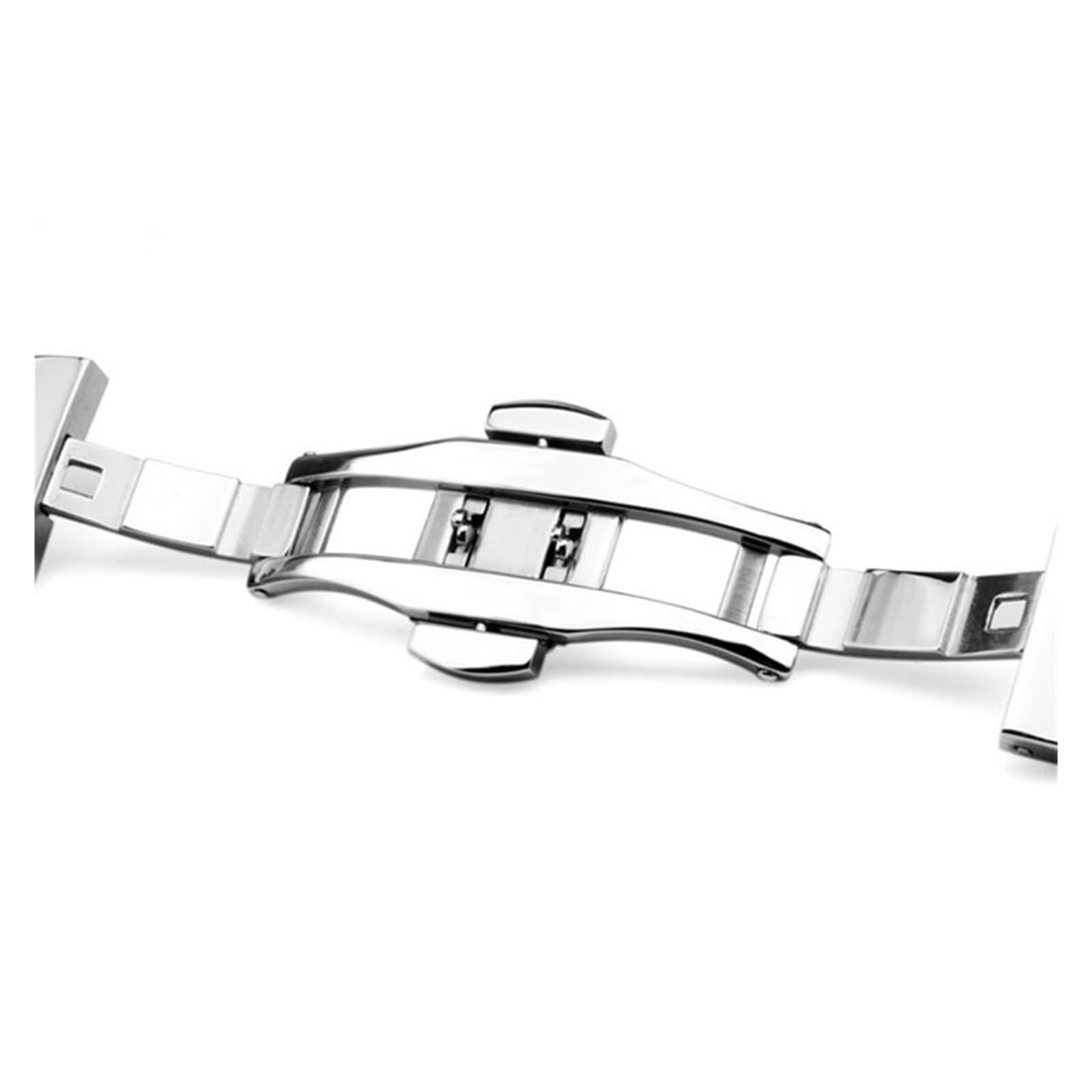 INEOUT Pasek Do Zegarka Ze Stali Nierdzewnej 18mm 20mm 21mm 22mm Czarny Srebrny Motylkowa Klamra Mężczyźni Kobiety Kompatybilny Z Metalową Opaską Samsung
