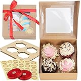Coast to Koast 60 Pack Premium Bakery Boxes 6x6x3, Oil Resistant, Auto Popup & Extra Sturdy. 60x...