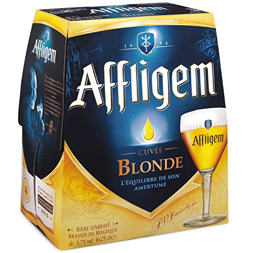 Affligem Blonde - Bière Belge d'Abbaye, 6.7% vol. - 6 x 25 cl