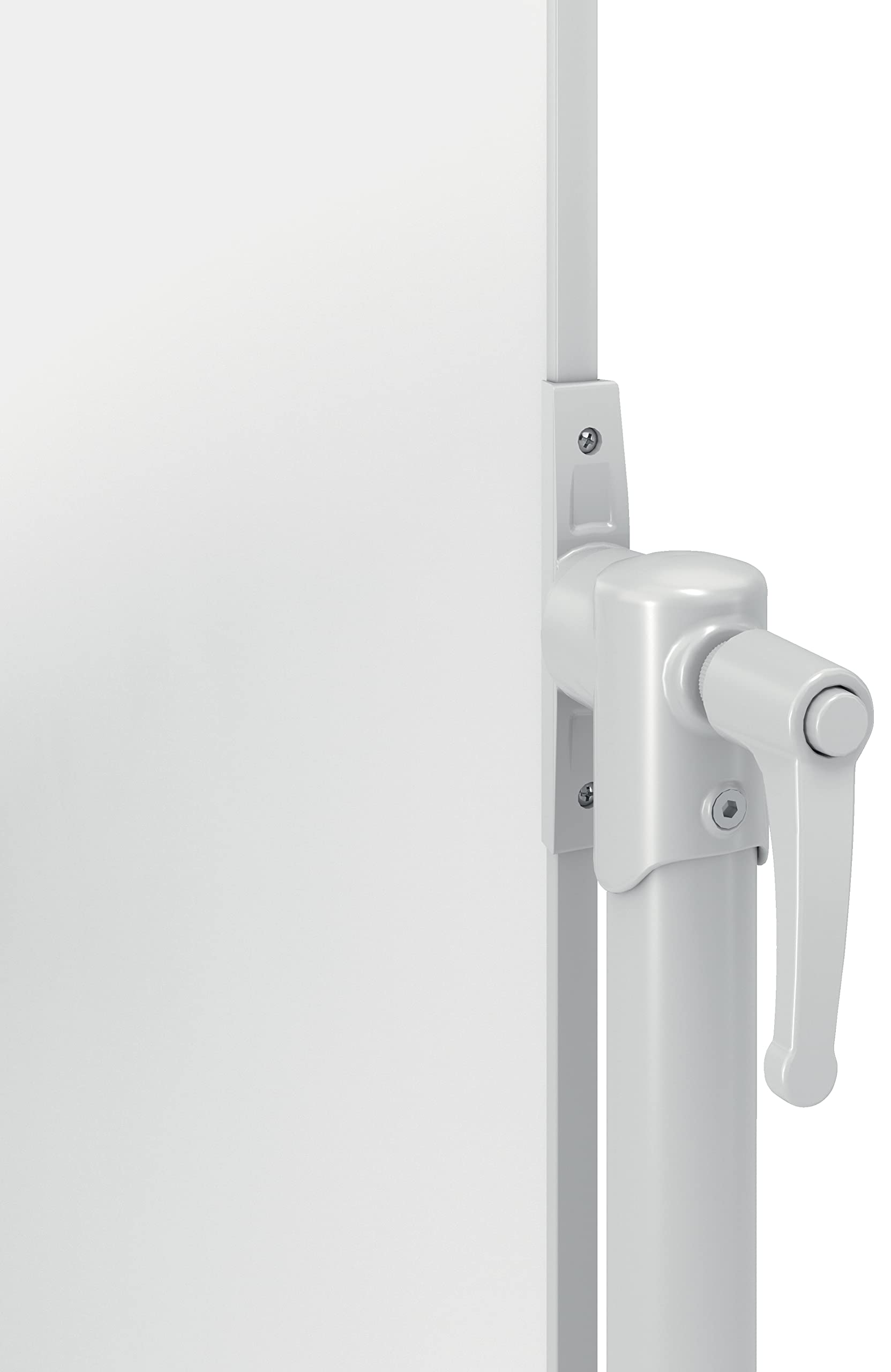 Nobo Mobiles Whiteboard aus Emaille, trocken abwischbar, magnetisch, mit horizontalem Drehpunkt (von oben nach unten schwenkbar), auf Rollen, mit Stifthalter, Magneten und Marker, weiß, 1901033