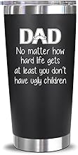 Gifts for Dad from Daughter, Son, Kids - Birthday Gifts for Dad, New Dad - Fathers Day Gift for Dad, Husband, Men - Best Dad Bday Present Idea for a Father, Men, Him - Dad Mug, 20 Oz Tumbler