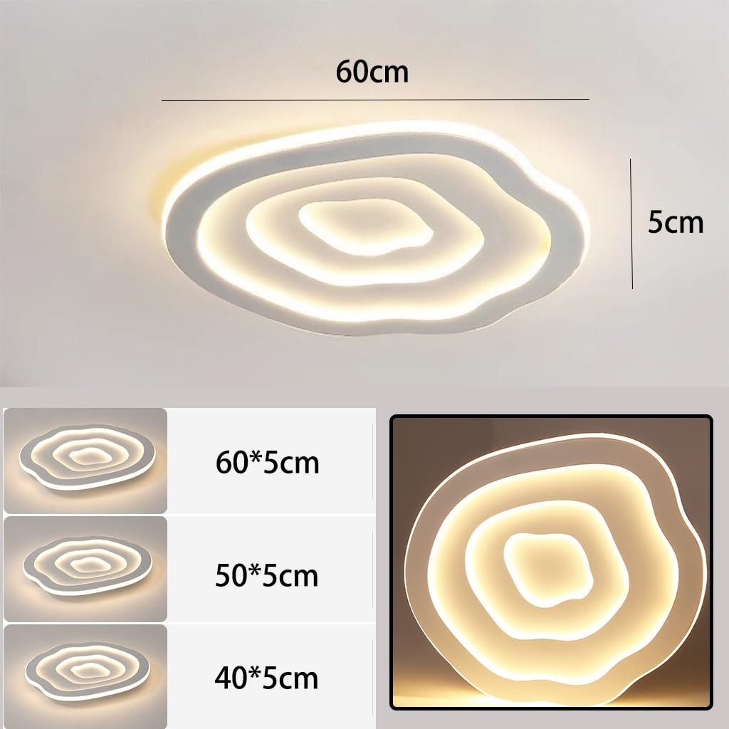 Nowoczesne lampy sufitowe LED nowoczesne oprawy sufitowe klosze akrylowe lampy do salonu lampy sufitowe z regulacją jasności bez migotania z pilotem 3000K–6000K do salonu sypialni