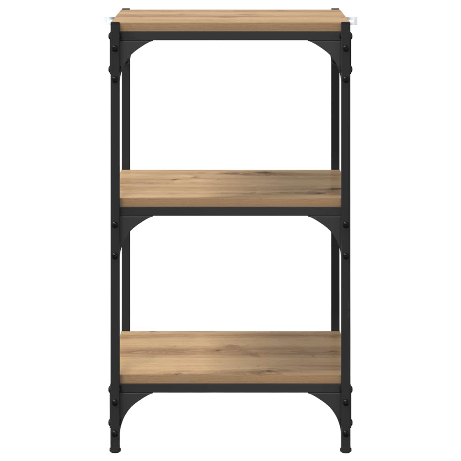 Libreria a 3 ripiani, 40 x 33 x 70,5 cm, in legno con robusto telaio in ferro, per soggiorno, ufficio e studio, organizer per spazio, design industriale moderno, salvaspazio