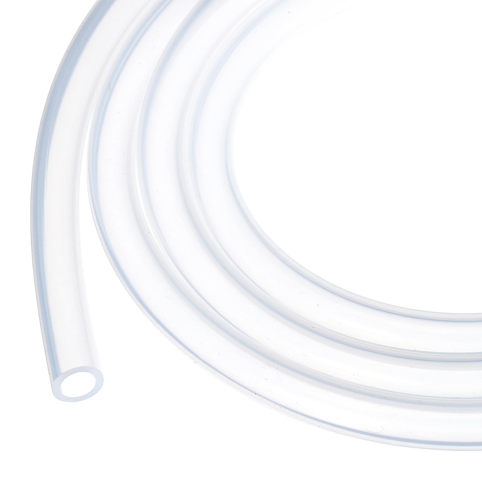 3.3ft 1/4" ID x 3/8" OD Silicone Tubing Clear Industrial Plastic Tubing Pure Silicone Hoses for Pump Siphoning Draining Irrigation Brewing