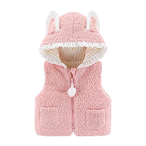 Toddler Boys Girls Sleeveless Winter Warm Outwear Vest Jacket Coat Bear Ears Solid Color Little Girls2