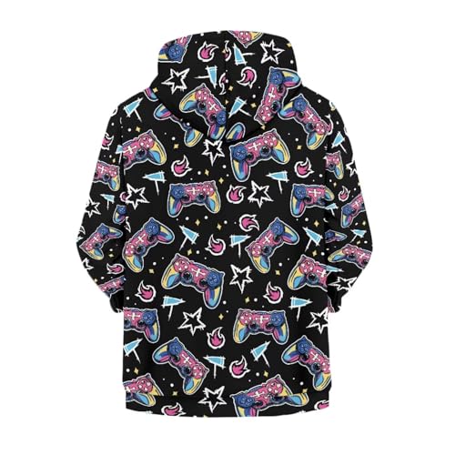 Boys Girls Hoodie Graphic Jacket Long Sleeve Youth Sweatshirt Full Zip Coat with Hood Spring Fall Winter2